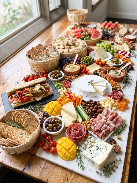 Catering spread — grazing table / charcuterie display